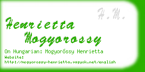 henrietta mogyorossy business card